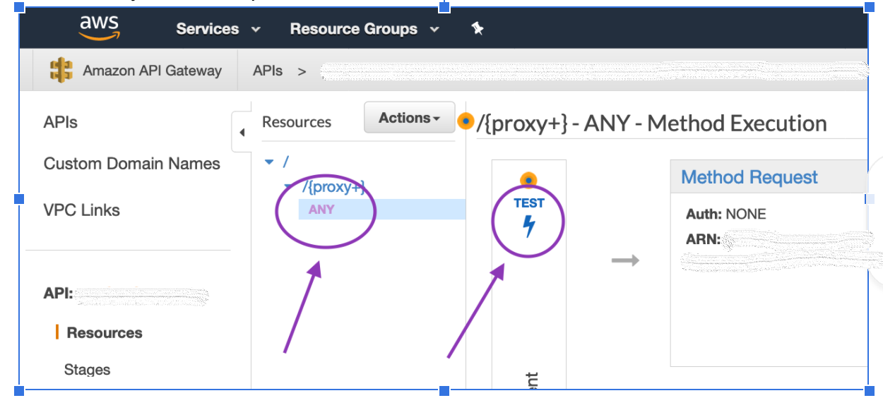 Testing endpoints in AWS